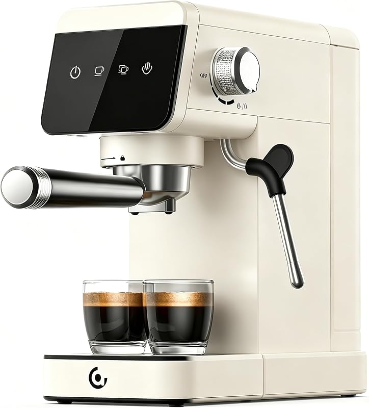 AMZCHEF Espressomachine 20 bar met 2-in-1 Home LED-display met - outlet/retourdeal