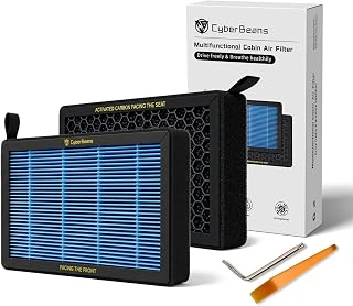 Airvoorwaardelijke vervanging met actieve kool voor Tesla Model 3 Model Y HEPA Cabine Luchtfilter Accessoires 2016-2024/2025/2026 Juniper Highland Upgraded Versie (2 Pack)