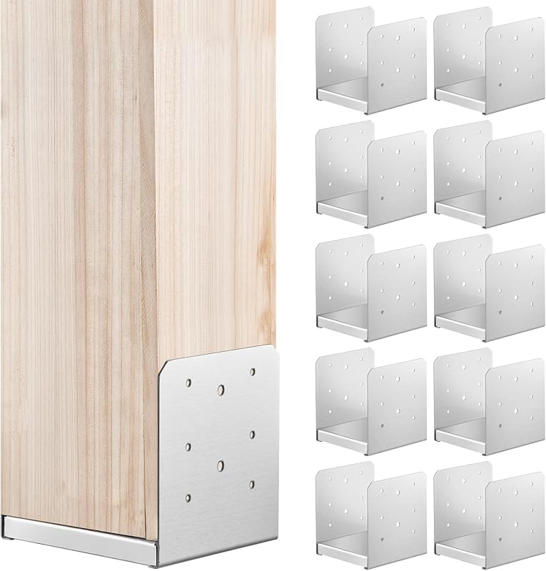 VEVOR 6 "x 6" Post Base 10 stuks roestvrij staal verstelbare paal - outlet/retourdeal