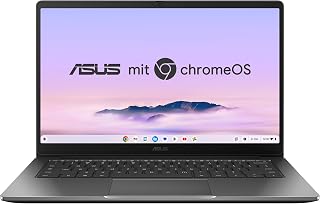 ASUS Chromebook Plus CX14 CX1405CTA Laptop | 14" FHD 16:9 IPS Display | Intel Core 3-N355 | 8GB RAM | 128GB eMMC | Intel UHD | ChromeOS | QWERTZ | Rock Grey