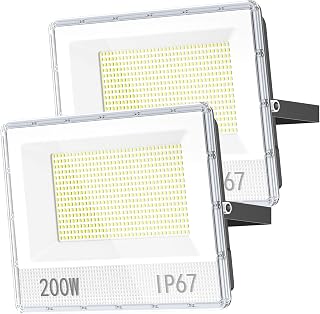 200 W led-spot voor buiten, 2 stuks, led-spot voor buiten, led, waterdicht, IP67, 20.000 lm, 7000 K, halogeen, voor buiten, led-spot, voor buiten, voor terras, tuin, erf