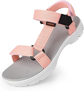 riemot Dames Sandalen met Instelbare Riem Platte Zomer Sandalen,Lichtgewicht Synthetisch Casual Sandalen, Anti-Slip Zool voor Dagelijks Gebruik en Strand
