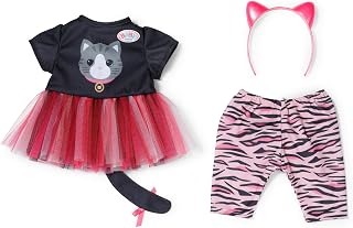 BABY born Kattenjurk - met jurk met tule rok, broek en haarband voor 43 cm poppen