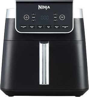 Ninja Air Fryer MAX PRO, 6,2 liter, zonder Olie, Grote Vierkante Enkele Lade, Roosteren, Bakken, Familieformaat, Koken Vanuit Bevroren, Anti-aanbaklaag, Vaatwasmachinebestendige mand en plaat AF180EU