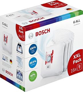 Bosch stofzuigerzakken, BBZ16GALL, type GALL, 16 stuks, tot 60% meer zuigkracht, perfect afgestemd op je Bosch stofzuiger.