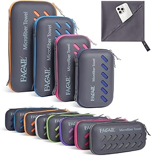 BAGAIL Microvezel reishanddoek, perfecte campinghanddoek, zwemhanddoek en strandhanddoek, sneldrogend, super absorberend, ultracompact, geweldig voor sport, sportschool, yoga en backpacken