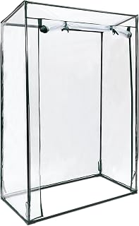 Relaxdays tuinkas tomaten, tomaten kweken, kas voor tuin en balkon, 150 x 100 x 50 cm, kweekkas, pvc folie, transparant