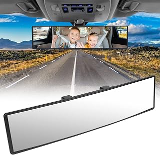 URAQT Binnenspiegels, Universele Anti Glare Achteruitkijkspiegel Voor Auto's, HD Bolle Achteruitkijkspiegel, Voor Auto's, SUV's, CRV's, Bestelwagens, Vrachtwagens Groothoek Achteruitkijkspiegel