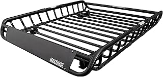 MaxxHaul 70115, dakbagagedrager voor dakbagagedrager, 116,8 x 91,4 x 11,4 cm, stalen mand, bagagehouder voor SUV en pick-up trucks - 68 kg. Capaciteit