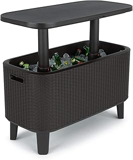 Keter Bevy Bar Koelkasttafel voor buiten en tuin, inhoud 60 l, grafiet