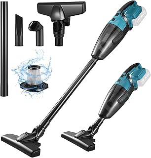 Makita 18 V accu handstofzuiger, mini, licht, voor nat en droog gebruik, kleine zuiger met 3 sproeiers en stofbox