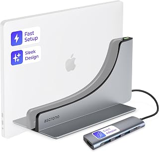 Ascrono Dock Adapter Bundel voor 14" Apple MacBook Pro - Docking Station incl. 4K HDMI-adapter - Mac Docking Station Hub Thunderbolt 4 USB-C voor MacBook Pro 14" (M1, M2, M3, M4 Base/Pro/Max, 2021