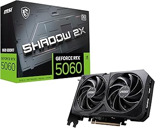 MSI GeForce RTX 5060 8G SHADOW 2X OC grafische kaart - 8 GB GDDR7 (28 Gbps/128-bit), PCIe 5.0 - HDMI 2.1b, 3 x DisplayPort 2.1b
