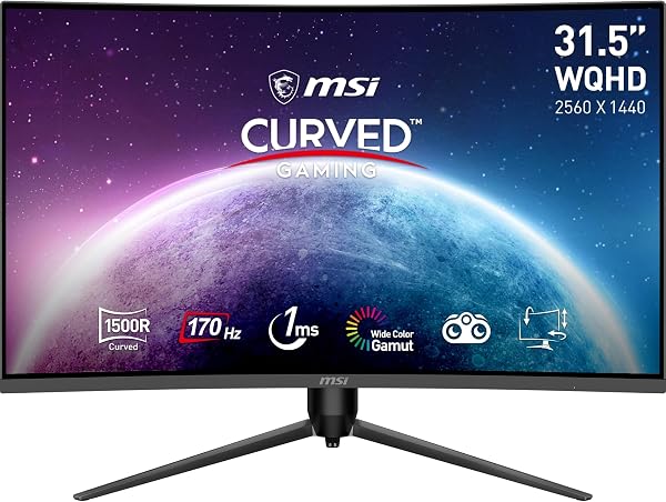 MSI G32CQ5P 31 5 inch WQHD Curved Gaming Monitor VA 1500R 2560x1440 - outlet/retourdeal