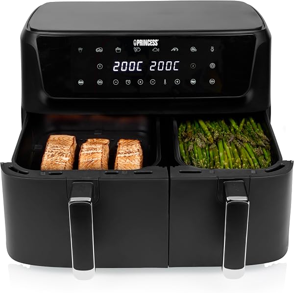 Princess Airfryer met Dubbele Mand en Digitaal Display - outlet/retourdeal