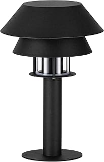 EGLO Sokkellamp buiten Chiappera, buitenlamp voor tuin en terras, padverlichting van zwart metaal en helder glas, tuinlamp met E27 fitting, IP65