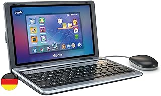 VTech Genio leerlaptop XL - leercomputer met groot 7" LCD-scherm met internettoegang, tekstprogramma en veel leerinhoud - voor kinderen van 5-12 jaar, grijs
