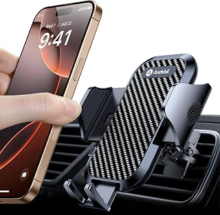 Andobil Autotelefoonhouder [2025 verbeterde ventilatieopening clip] Auto Telefoonhouder [100% veilige grip] 360° draaibare autohouder voor iPhone 16 Pro Max 15 14 13 12 11 Galaxy S24 Ultra