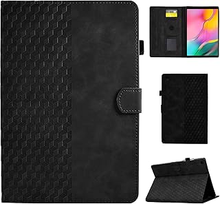 CASAFUNY Hoes voor Samsung Galaxy Tab A 10.1 2019 (SM-T510/T515), PU-lederen tabletbeschermhoes met multi-hoek standaas en auto slaap/waakfunctie voor Samsung Galaxy Tab A 10.1 2019 tablet, zwart