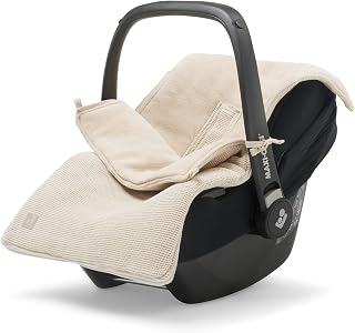 Jollein 025-811-65360 Voetenzak voor baby-autozitje Basic Knit Nougat Cream Beige