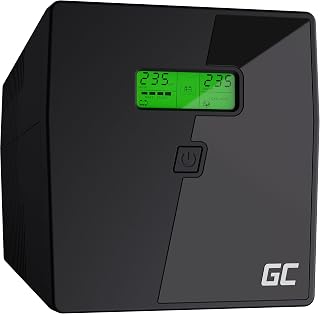 Green Cell UPS Noodstroomvoorziening On-Line Rack RTII 3000VA 2700W Zuivere Sinus 110-290V 230V Externe Accu Serverskasten Computers Serverruimte LCD | Noodvoeding met gemodificeerde sinusgolf, overspanningsbeveiliging, USB/RJ45, 2 Schuko- en 2 IEC-uitgangen