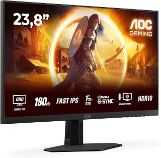 AOC Gaming Q24G2A - 24 inch Quad HD-monitor, 180 Hz, 1 ms, comp. G-Sync, HDR10 (2560 x 1440, 2 x HDMI 2.0, 1 x DisplayPort 1.4) zwart-rood