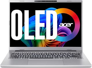 Acer Aspire 14 AI OLED (A14-53M-75DW) AI-laptop, Copilot+ PC, 14 inch WUXGA OLED-display, Intel Core Ultra 7 258V, 32 GB RAM, 1 TB SSD, Intel Arc Graphics 140V, Windows 11, QWERTZ toetsenbord, zilver