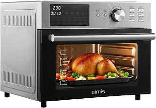 Heteluchtfriteuse, Mini-Oven 30 liter, 1800W, Multifunctionele Air fryer heteluchtoven met 21 Programmas; Airfryen, Dubbele cook, Roosteren, Drogen, 7 Accessoires met Recepten, 230℃, Timer