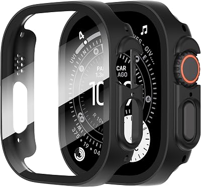 Diruite 2 Stuks Case voor Apple Watch Ultra 3/2/1 49mm Gehard Glas - tweedehands - als nieuw — outlet/retourdeal