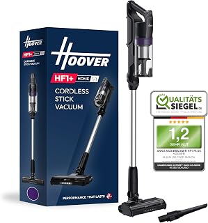 Hoover HF1 Plus HF1PZ10H Draadloze stofzuiger, krachtig, licht, 165 W, anti-klitborstel, meerdere vloeren, ledverlichting, turbomodus, 1 klik, afneembare batterij, parkeerpositie