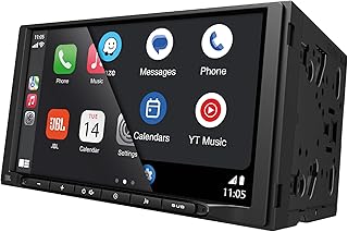 JBL Legend 700 2 DIN Autoradio Multimedia Ontvanger 7 inch Touchscreen | 4x50W max, Bluetooth 5.0, draadloos CarPlay en Android Auto, AM FM 30 presets, 6-kanaals 4V RCA preout, 16-bands EQ