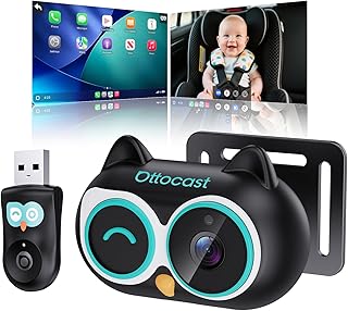 2026 Wereldprimeur Ottocast Cabin Care Car Adapter, Wireless CarPlay Adapter met bluetooth 5.4, 2.4G/5G Wi-Fi, Plug & Play, 1080p Full HD, compatibel met auto's vanaf 2016 met bedrade OEM CarPlay