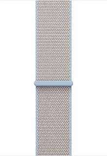 Apple Watch Band - Geweven sportbandje - 46 mm - Dauwblauw - Eén maat voor de meeste polsen