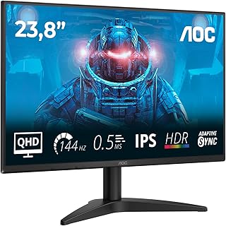 AOC Q24B36X Monitor 23,8 inch WQHD 144Hz, IPS-paneel, MPRT 0,5ms, Adaptive Sync, HDR10, (2560 x 1440 HDMI 1 x 2.0 DP 1.4) zwart
