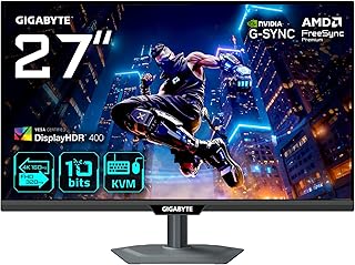 GIGABYTE M27UP Gaming Monitor 27 inch 4K UHD - dubbele modus (4K 160Hz of FHD 320Hz), 3840 x 2160, 1ms, 350 CD/m², FreeSync Premium Pro, DisplayHDR400, HDMI 2.1, DisplayPort 1.4