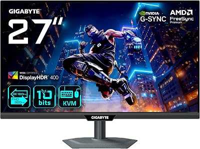 GIGABYTE M27UP Gaming Monitor 27 inch 4K UHD - dubbele modus (4K 160Hz of FHD 320Hz), 3840 x 2160, 1ms, 350 CD/m², FreeSync Premium Pro, DisplayHDR400, HDMI 2.1, DisplayPort 1.4