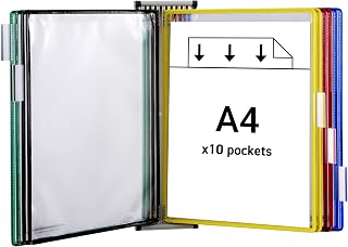 Tarifold Technic Wall Display Unit met 5 Clip-on Index Tabs en 10 Zakken A4 Diverse A4 Ref 414109