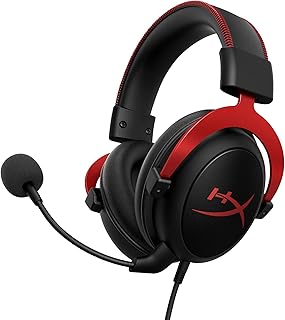 HyperX KHX-HSCP-RD Cloud II gamingheadset, USB, 7.1 virtueel surroundgeluid, audiobedieningskast, rood/zwart