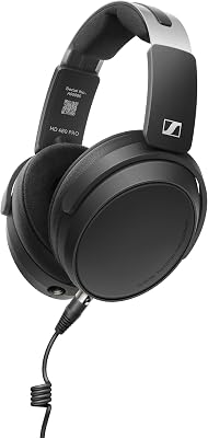 Sennheiser Gesloten professionele studio-hoofdtelefoon, 3 m spiraalkabel inbegrepen, opname-oorkussens en draagtas