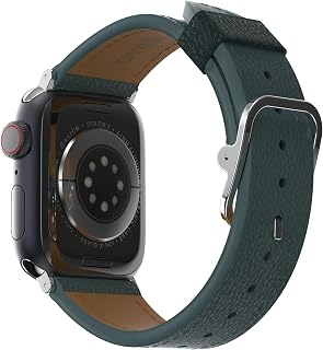 OtterBox Symmetry Cactus Leather horlogeband voor Apple Watch 44/45/46mm, vervangende duurzame, zachte band voor Apple Watch, Blauw/Groen