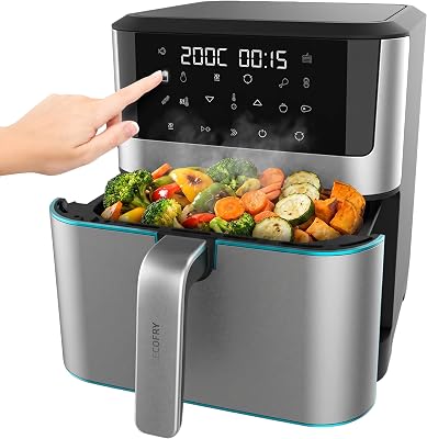 Cecotec Heteluchtfriteuse Cecofry Supreme 8000 hot. 8 L capaciteit, 1800 W, roestvrij stalen design, touch-control, 10 programma's, 30-200 graden, pre-heatfunctie en praktisch omkeeralarm