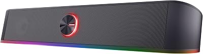 Trust Gaming GXT 619 Thorne Soundbar met RGB Verlichting - PC Luidsprekers met RGB LED verlichting, Speakers voor Desktop/Laptop/Computer, 12W, USB Powered