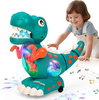 Highttoy Baby Muzikaal Licht Kruipend Dinosaurus Speelgoed Baby 9 12 18 Maanden, Speelgoed Cadeaus vanaf 1 Jaar Jongens Meisjes