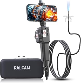 Ralcam Endoskopkamera mit Licht Camera - Inspektionskamera 8.5mm HD1080P Industrial Endoscope mit 8 Adjustable LED Digitales Endoskop 1.5M Halbstarre Kabel, für Android und IOS Smartphone