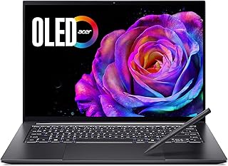 acer Swift X 14 AI OLED (SFX14-61G-R4FV) AI laptop, Copilot+ PC, 14" WQ2.8K OLED 120Hz Touch-Display, AMD Ryzen AI 7 350, 32 GB RAM, 1 TB GB SSD, NVIDIA GeForce RTX 5060, Windows 11, QWERTZ