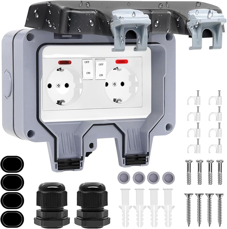 Waterdicht Buitenstopcontact Opbouw Weerbestendig Stofdicht - outlet/retourdeal