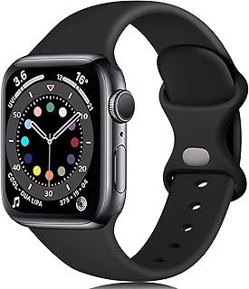 Armband compatibel met Apple Watch 38 mm 42 mm 40 mm 44 mm 41 mm 45 mm 49 mm, siliconen reservearmband compatibel met iWatch SE serie 9 8 7 6 5 4 3 2 1