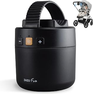 ZAZU Roxy Baby Rocker Elektrische kinderwagen-schommel met wijnensensor, instelbare kantelsterkte en 40 minuten auto-off – draagbaar, waterafstotend en USB-oplaadbaar