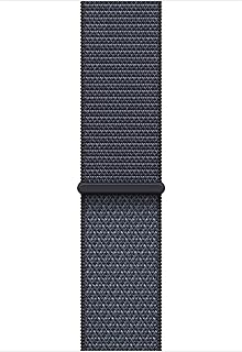 Apple Watch Band - Geweven sportbandje - 46 mm - Ankerblauw - Eén maat voor de meeste polsen