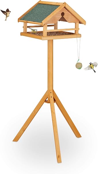 Relaxdays vogelvoederhuisje op standaard - tweedehands - als nieuw — outlet/retourdeal